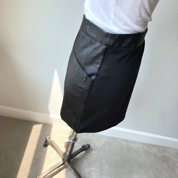 Tart Synthetic Leather Panel Skirt - Picture 3 of 3